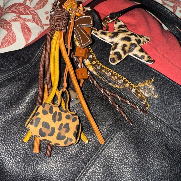 Coach Black Leather Shoulder Bag with Tassel Accents - Picture 7 of 16